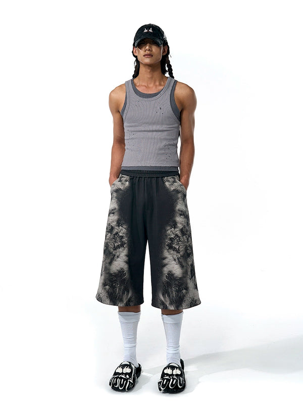 Summer animal leopard print cropped shorts, casual sweatpants