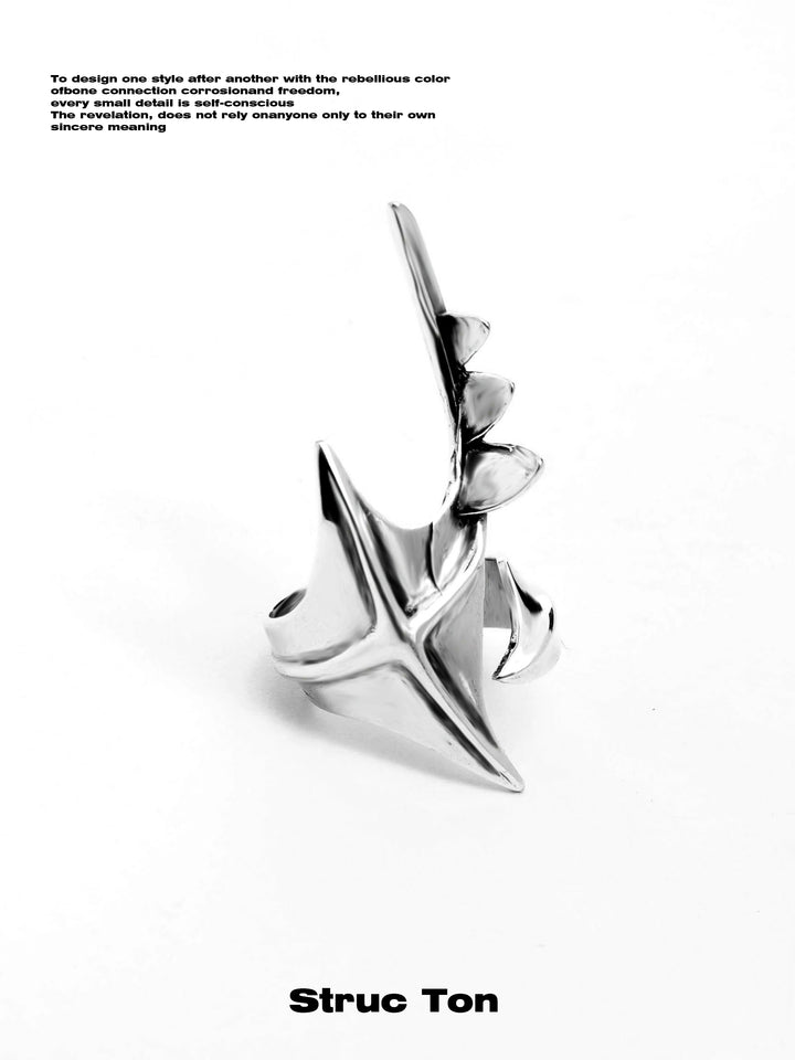 Cross ring, armor, armor, irregular open button ring